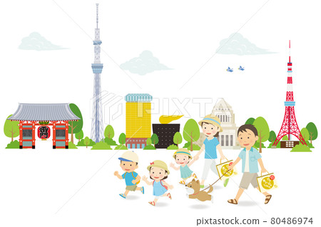 Visiting famous places in Tokyo with your family Visiting famous places in Tokyo with your family 80486974