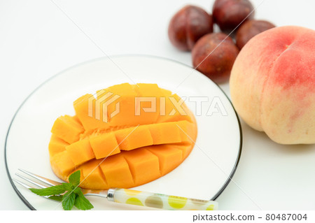 切花蘋果芒果、桃子和李子 80487004