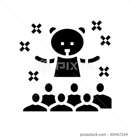animator kids show glyph icon vector illustration animator kids show glyph icon vector illustration 80487204
