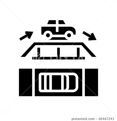 overpass passage glyph icon vector illustration overpass passage glyph icon vector illustration 80487243