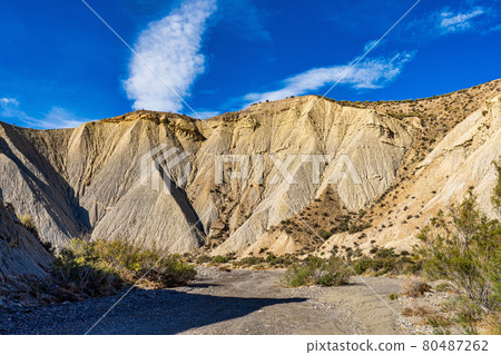 Tabernas desert, Desierto de Tabernas near Almeria, andalusia region, Spain 80487262