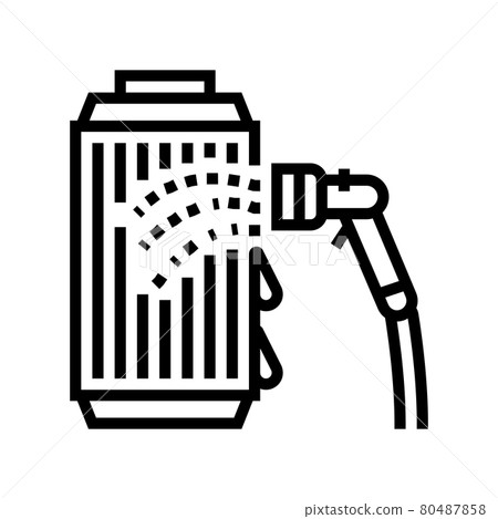 filter cleaning line icon vector illustration 80487858