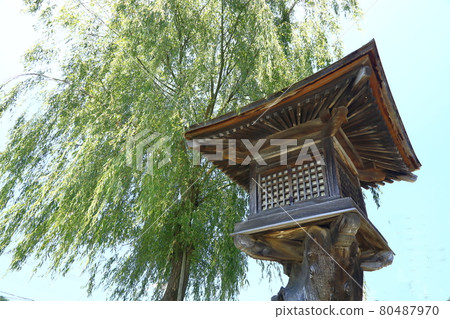 Izushi / Oryu 燈籠和柳樹 80487970
