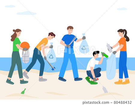 beach combing, cleaning for green eco friendly society and circular economy beach combing, cleaning for green eco friendly society and circular economy 80488432