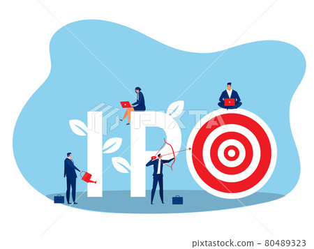 IPO, initial public offering. people Investing strategy Concept ,Flat vector illustration. IPO, initial public offering. people Investing strategy Concept ,Flat vector illustration. 80489323