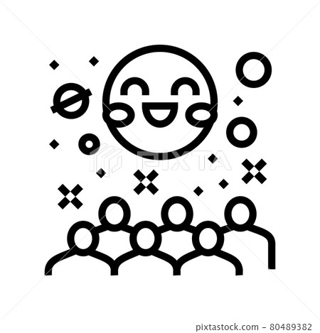 space kids party line icon vector illustration 80489382