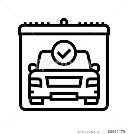 drivers day of test line icon vector illustration drivers day of test line icon vector illustration 80489479