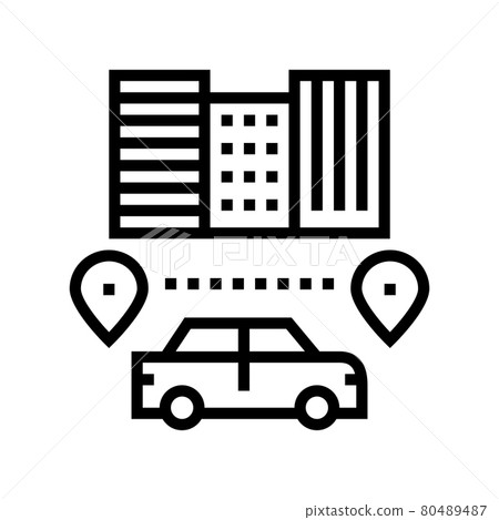routes driving school line icon vector illustration 80489487