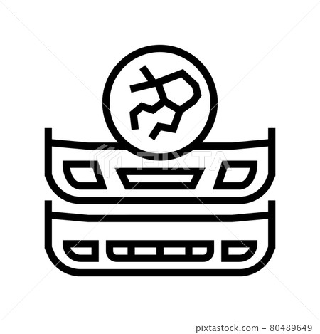 plastic bumper repair line icon vector illustration 80489649