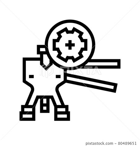 frame straightening line icon vector illustration 80489651