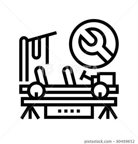 paintless dent repair line icon vector illustration 80489652