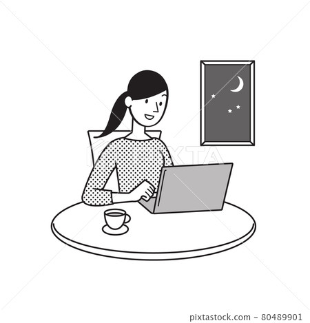 在家遠程辦公的人 80489901