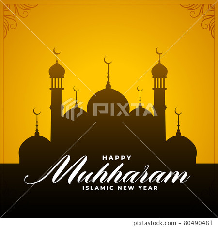 happy muharram islamic festival card design happy muharram islamic festival card design 80490481