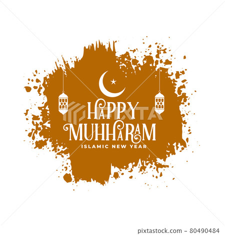 happy muharram greeting card design background happy muharram greeting card design background 80490484