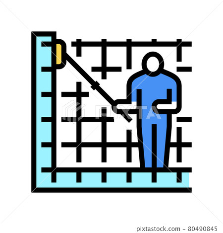 cleaning pool walls color icon vector illustration 80490845