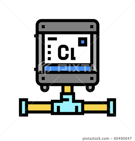 pool chlorine generator color icon vector illustration 80490847