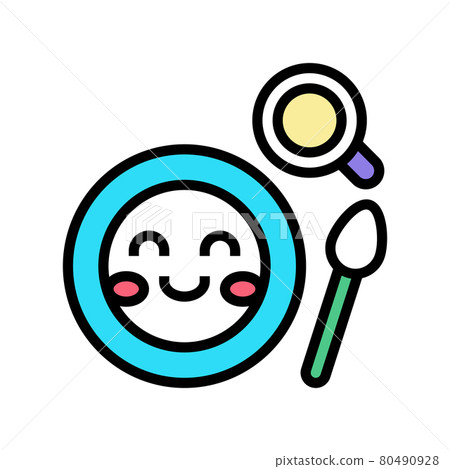 lunch dish kindergarten color icon vector illustration 80490928