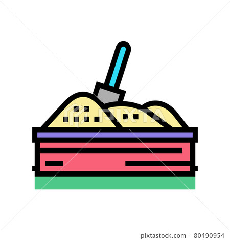 sandbox kindergarten color icon vector illustration sandbox kindergarten color icon vector illustration 80490954