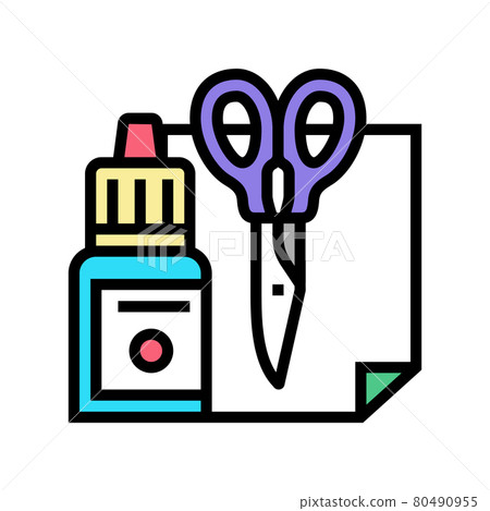 handmade tools kindergarten color icon vector illustration handmade tools kindergarten color icon vector illustration 80490955