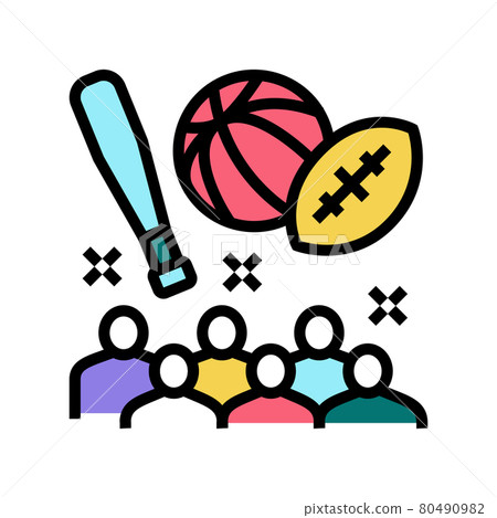 sports kids party color icon vector illustration sports kids party color icon vector illustration 80490982