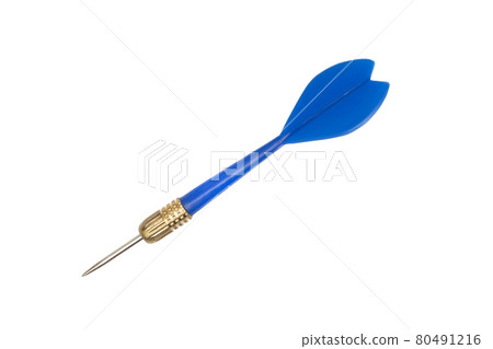 blue dart arrow isolated on white background. 80491216