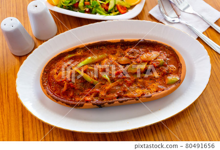 Turkish traditional soup on wooden background 80491656