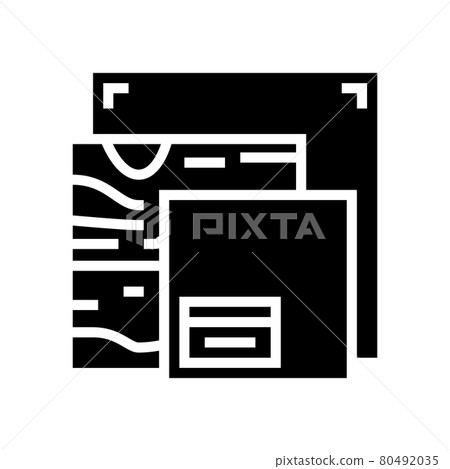canvas and material resin art glyph icon vector illustration 80492035