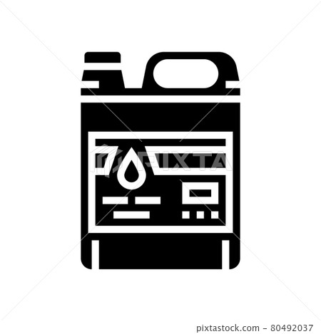 chemical liquid canister resin art glyph icon vector illustration 80492037