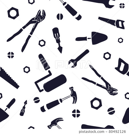 Construction tools seamless pattern. Vector illustration Construction tools seamless pattern. Vector illustration 80492126