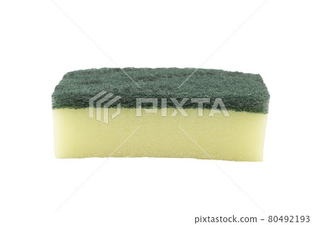 kitchen sponge cleaning on the white background 80492193