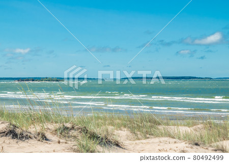 Beautiful sandy beach Yyteri at summer, in Pori, Finland Beautiful sandy beach Yyteri at summer, in Pori, Finland 80492499