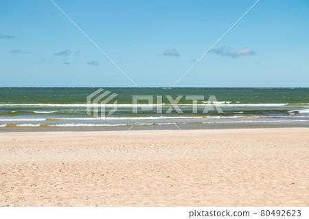 Beautiful sandy beach Yyteri at summer, in Pori, Finland 80492623
