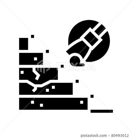 steps repair glyph icon vector illustration 80493012