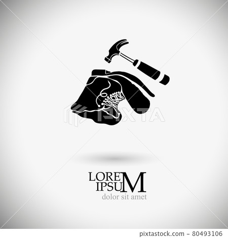 Shoemaker logo template. Shoe repair vector design. Shoe workshop. Vector illustration 80493106