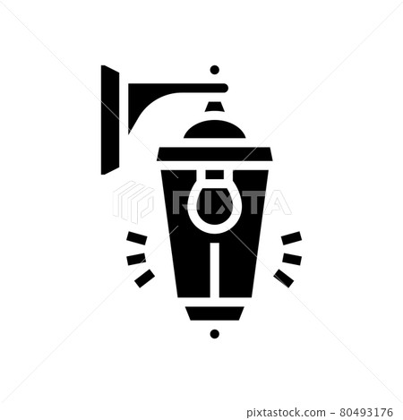 lantern lighting glyph icon vector illustration lantern lighting glyph icon vector illustration 80493176