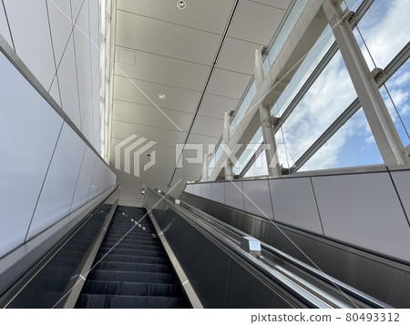帶大窗戶的自動扶梯 80493312