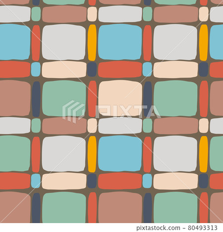 Vintsge mosaic seamless pattern of geometric shapes Vintsge mosaic seamless pattern of geometric shapes 80493313