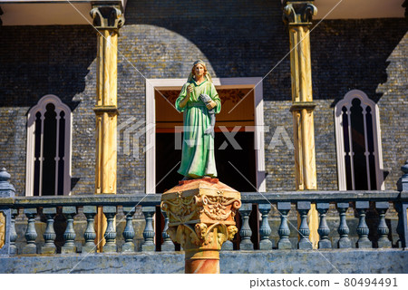 Catholic church called Iglesia de San Rafael in Zarcero, Costa Rica 80494491