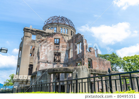 夏季原子彈爆炸圓頂屋 廣島縣廣島市 80495351