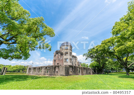 Summer Atomic Bomb Dome Hiroshima City, Hiroshima Prefecture Summer Atomic Bomb Dome Hiroshima City, Hiroshima Prefecture 80495357