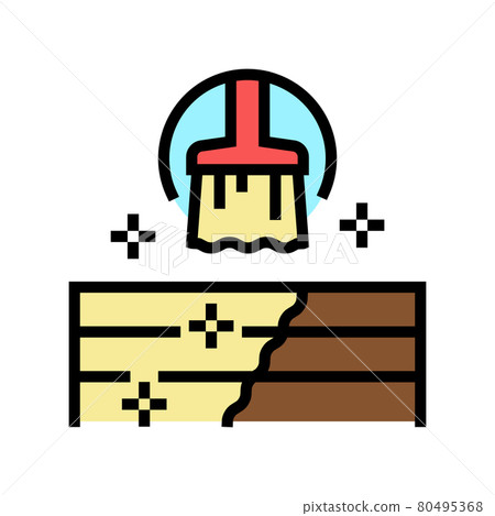 deck and patio repair color icon vector illustration 80495368
