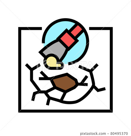 drywall repair color icon vector illustration drywall repair color icon vector illustration 80495370