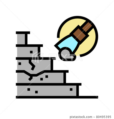 steps repair color icon vector illustration 80495395