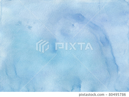 Abstract blue watercolor background. Modern handmade illustration 80495786