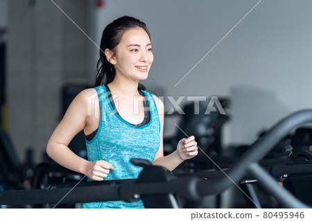 健身運動健身房跑步訓練運動 80495946