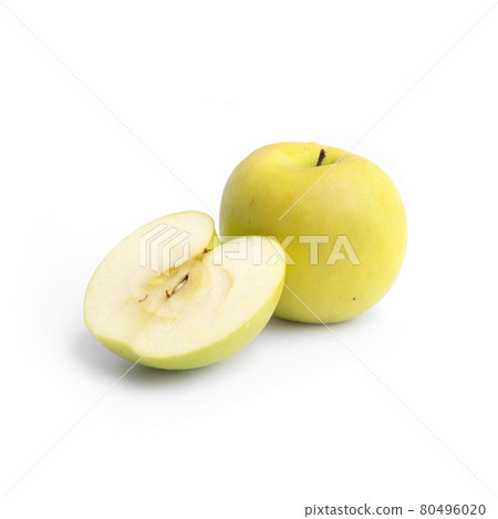 An apple. Fresh fruits. Raw organic healthy food. Grocery and supermarket cooking and eating isolated on white background 80496020