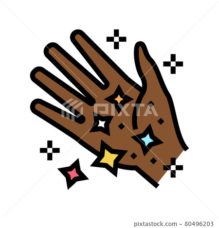 hand boho color icon vector illustration 80496203