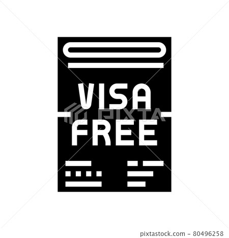 visa-free regime glyph icon vector illustration visa-free regime glyph icon vector illustration 80496258