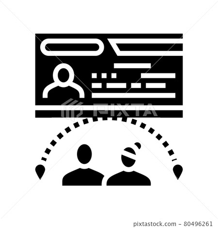 marriage visa glyph icon vector illustration 80496261