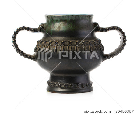 Brown jug. Isolated on white Brown jug. Isolated on white 80496397